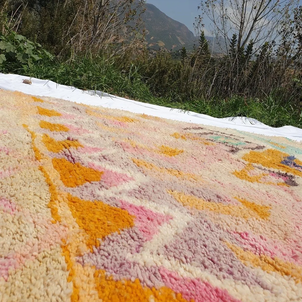 KEFKEF | 8x5 Ft | 2,5x1,5 m | Moroccan Colorful Rug | 100% wool handmade