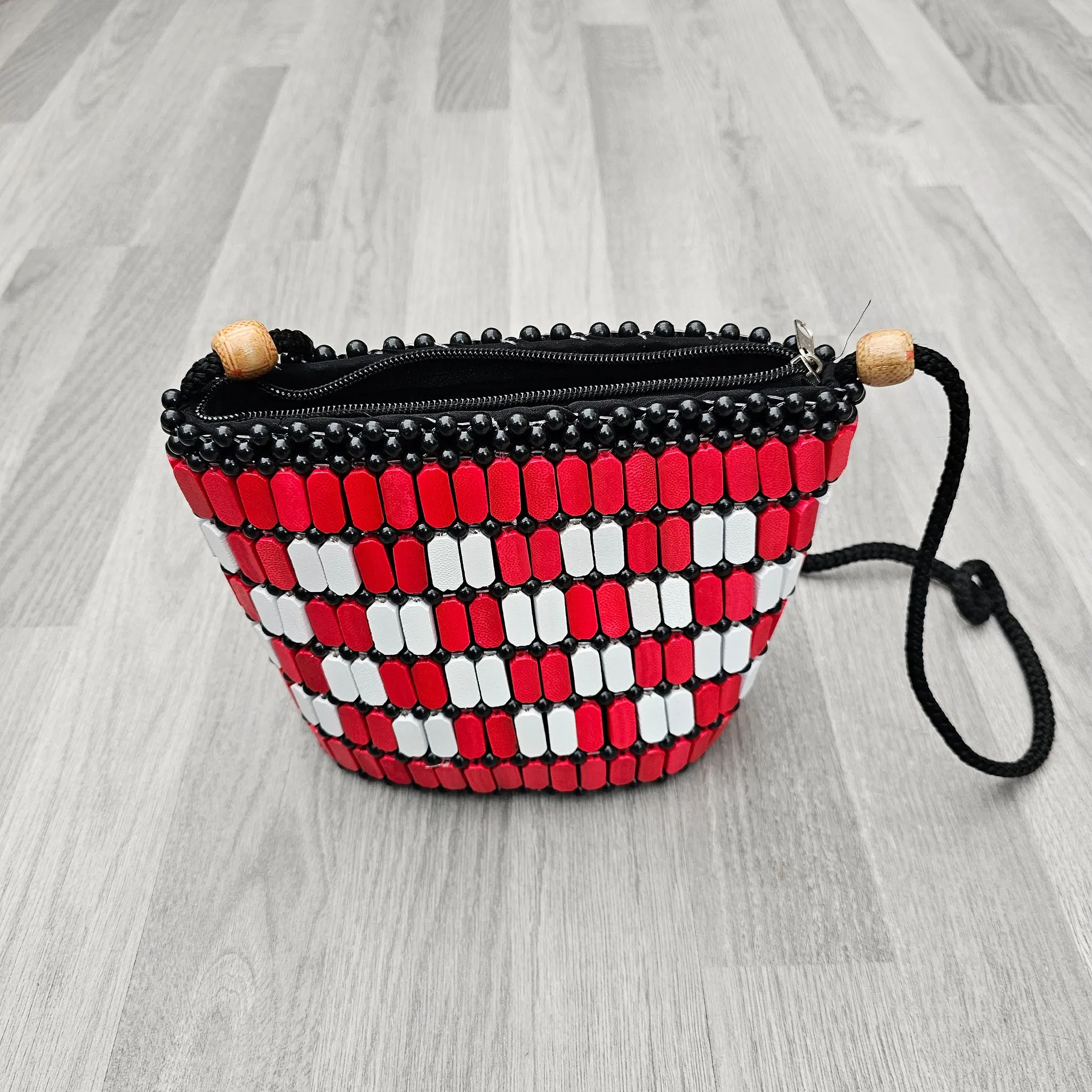 Kenyan Wooden Bead Handbag - Kenesha