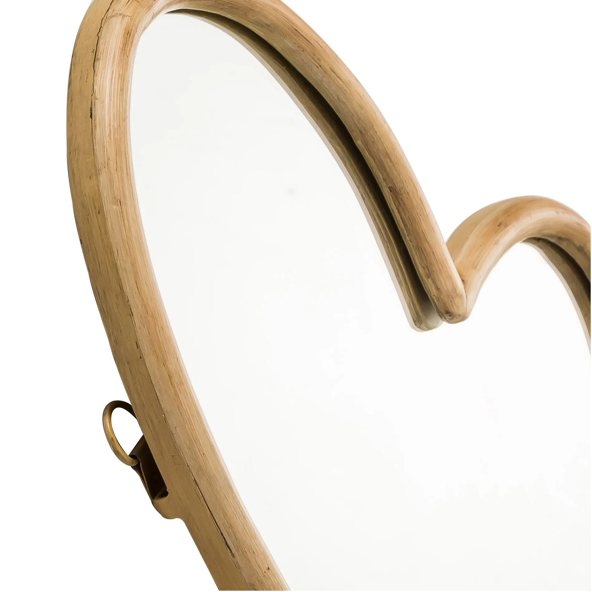 Kids' Heart Rattan Wall Mirror