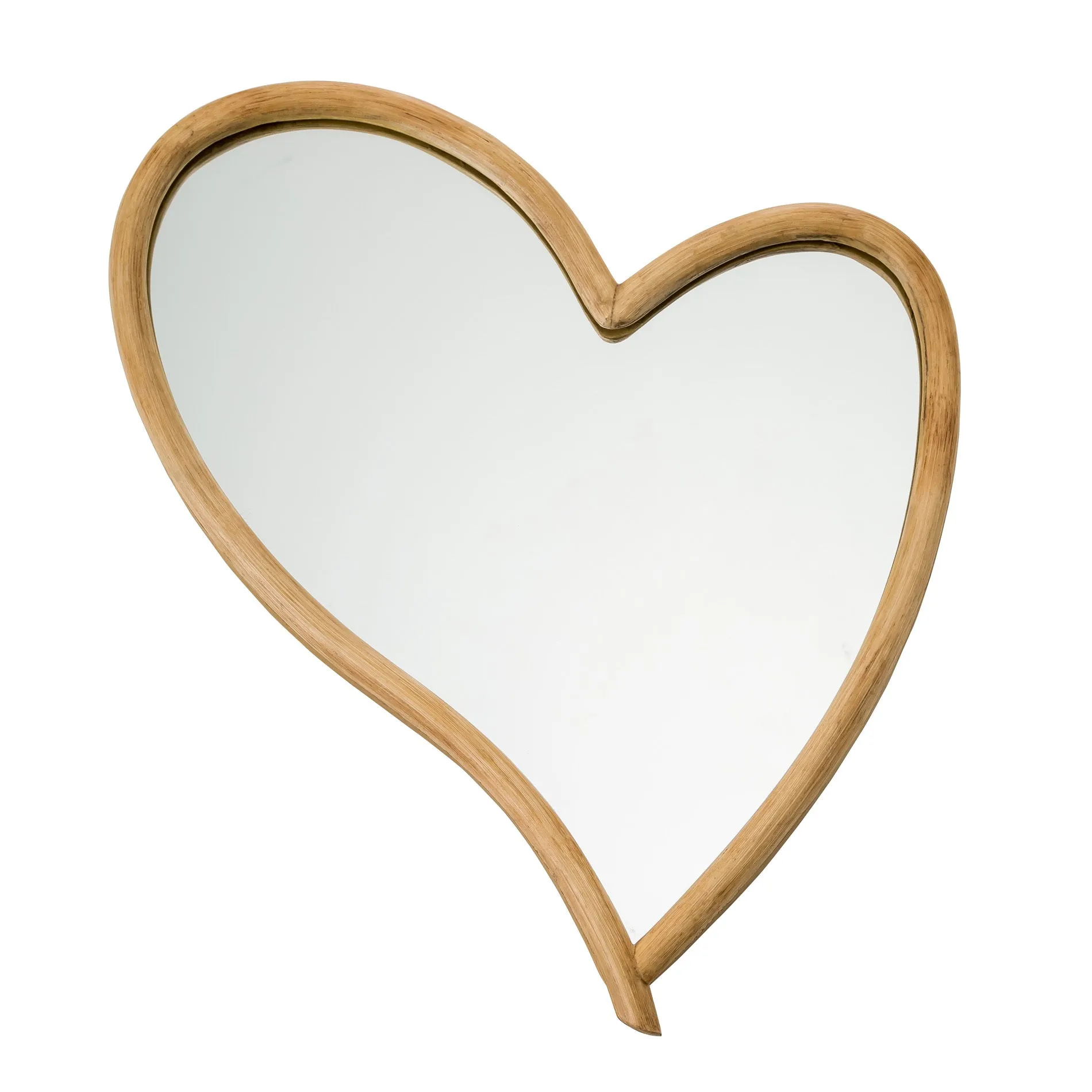 Kids' Heart Rattan Wall Mirror