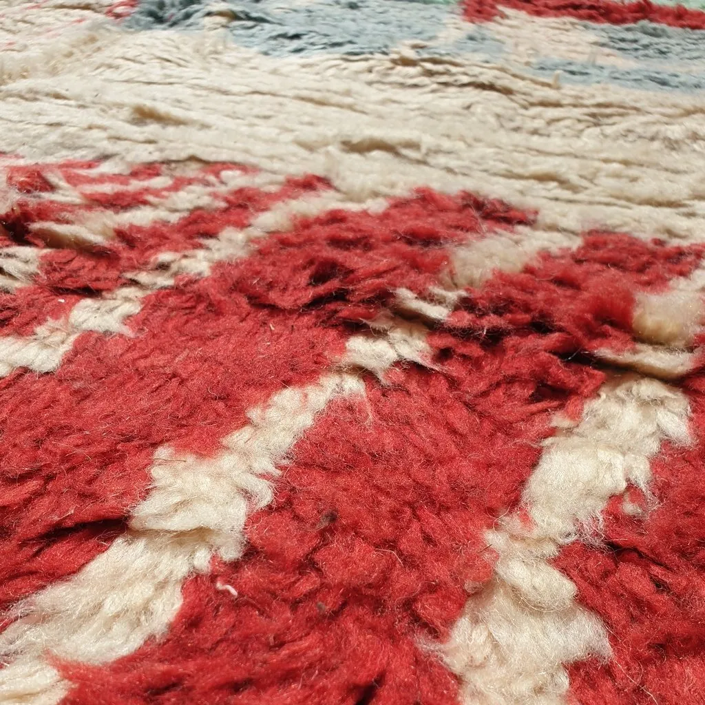 KOUJA | 8x5 Ft | 2,50x1,50 m | Moroccan Colorful Rug | 100% wool handmade