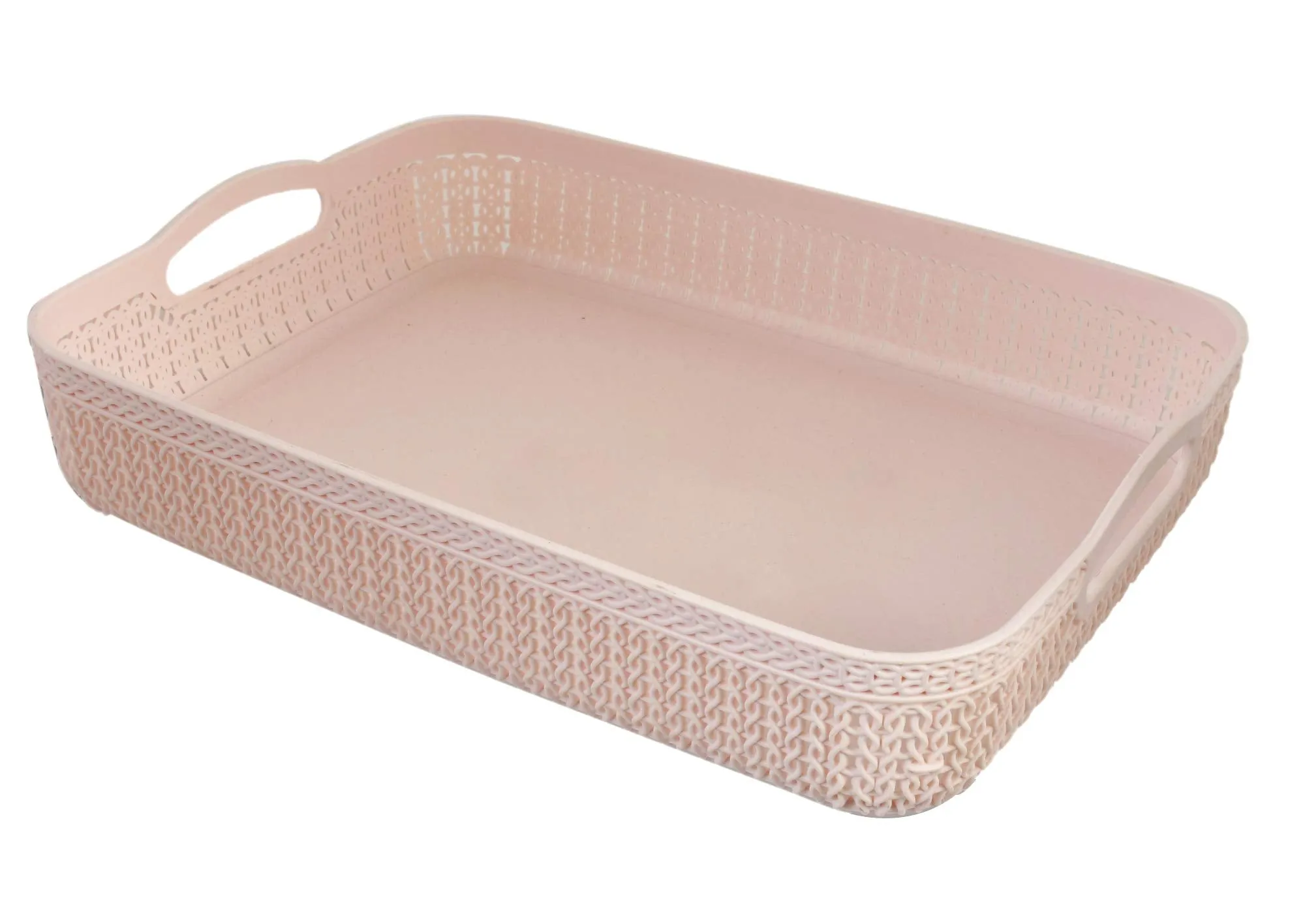 Kuber Industries Q-4 Unbreakable Plastic Multipurpose Large Size Net Storage Basket for Office, Kitchen,Bathroom with Handle (Assorted), Rectangular