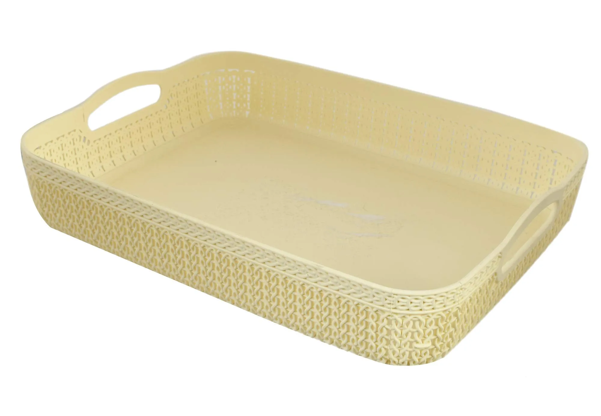 Kuber Industries Q-4 Unbreakable Plastic Multipurpose Large Size Net Storage Basket for Office, Kitchen,Bathroom with Handle (Assorted), Rectangular