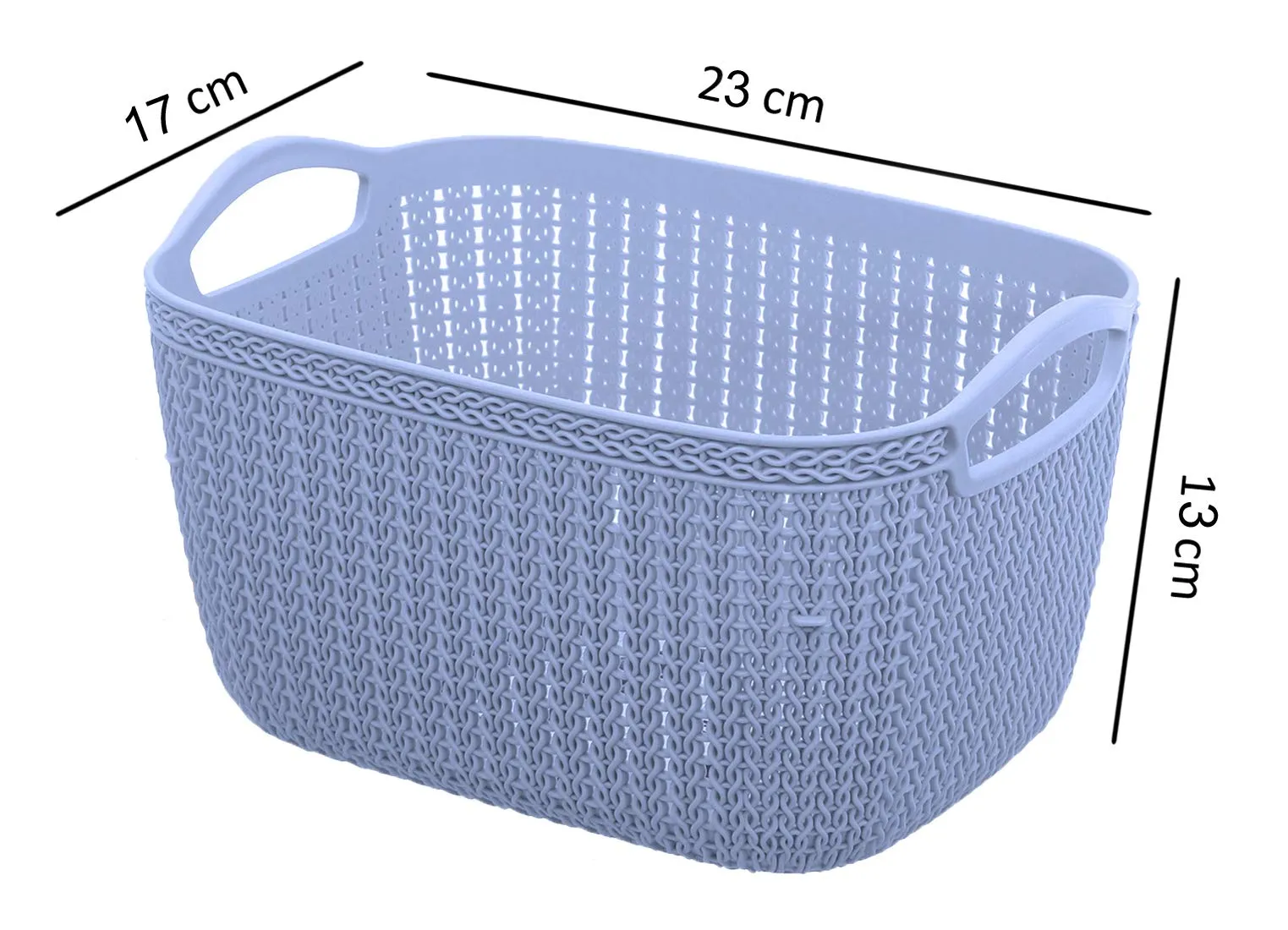 Kuber Industries Unbreakable Plastic 2 Pieces Multipurpose Medium Size Flexible Storage Baskets/Fruit Vegetable Bathroom Stationary Home Basket with Handles (Grey) -CTKTC043243