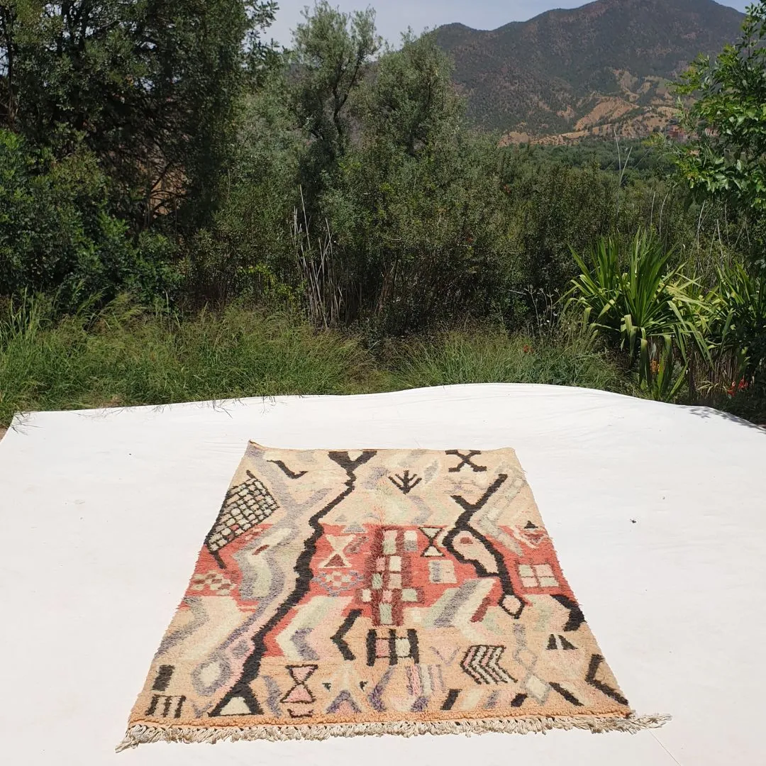 Labla - Moroccan Rug 5x8 Boujad Berber | Authentic Berber Living room & Bedroom Rug | 4'92x8'07 Ft | 150x246 cm