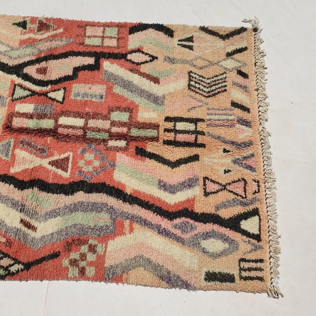 Labla - Moroccan Rug 5x8 Boujad Berber | Authentic Berber Living room & Bedroom Rug | 4'92x8'07 Ft | 150x246 cm