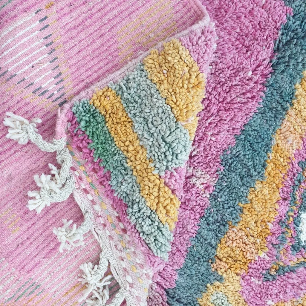 LAKT | 9'5x6'4 Ft | 3x2 m | Moroccan Colorful Rug | 100% wool handmade