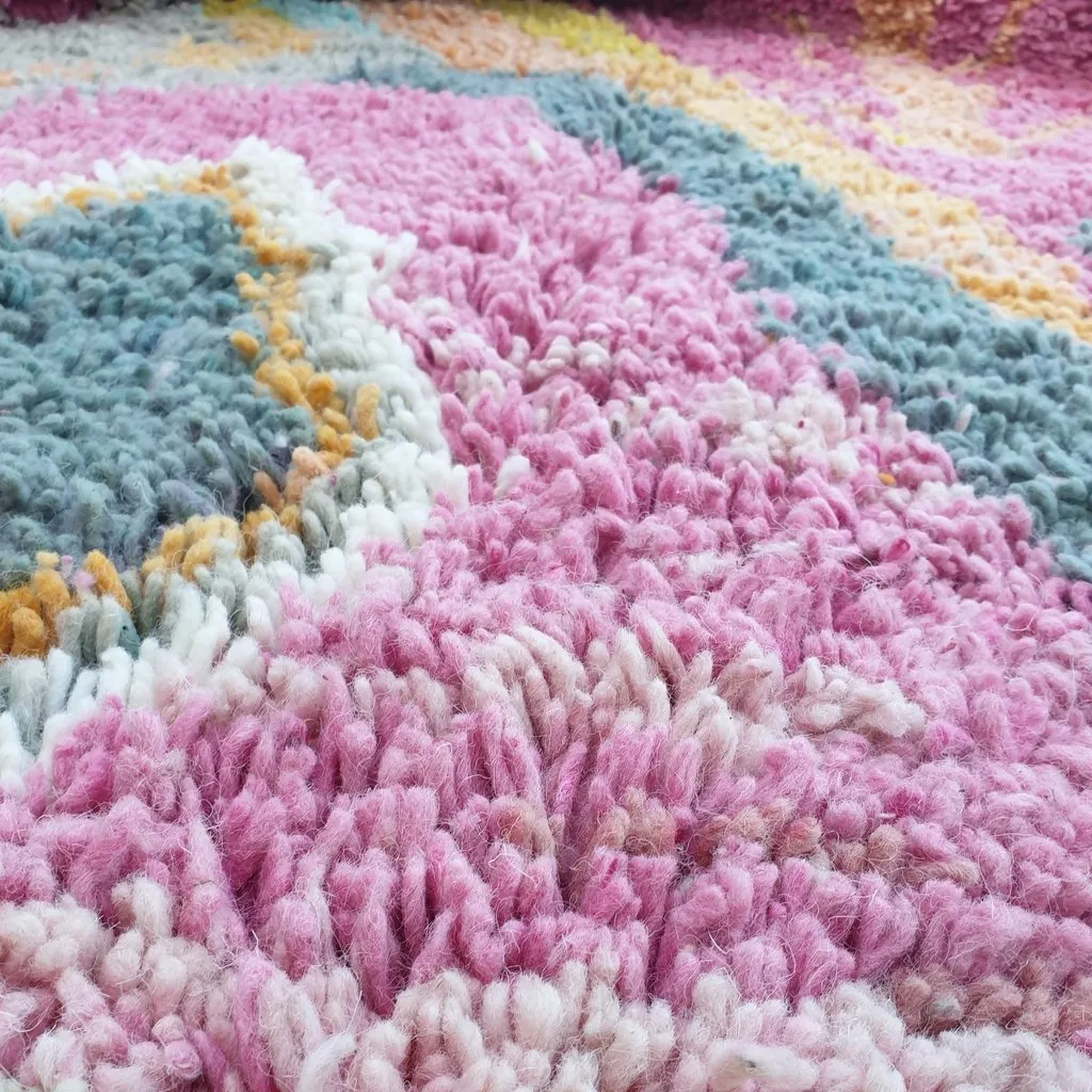 LAKT | 9'5x6'4 Ft | 3x2 m | Moroccan Colorful Rug | 100% wool handmade