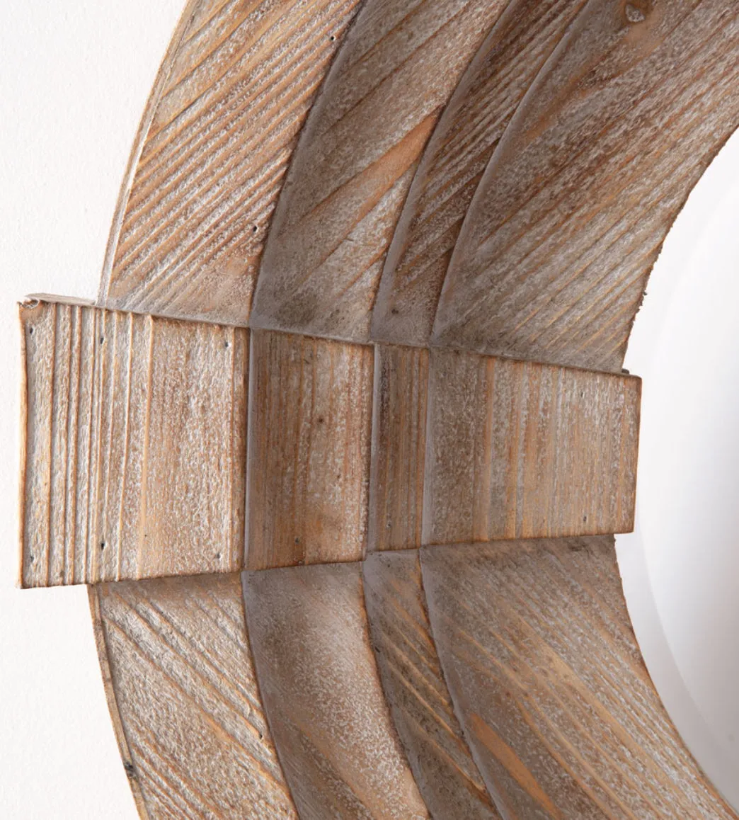 Large Distressed Drift Wood Mirror