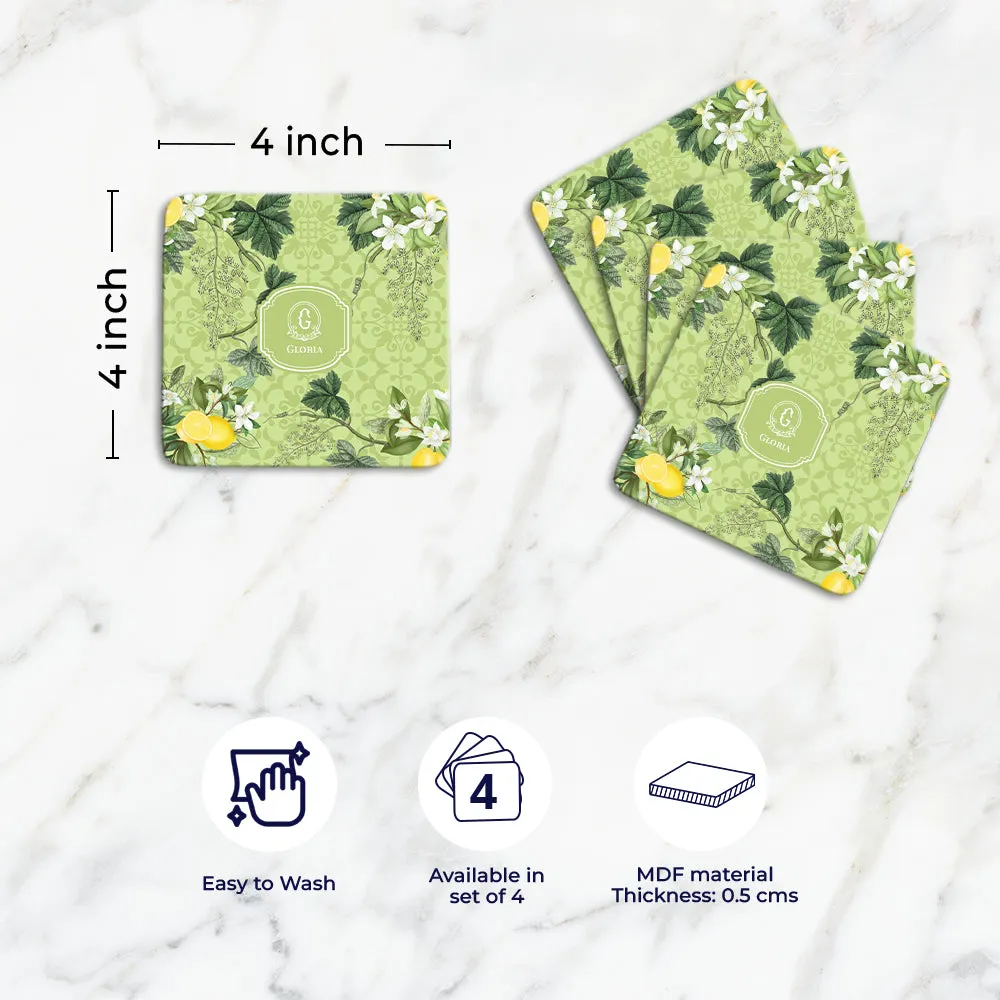 Lemon Grove  Tableware Set (4 Placemats & 4 Casters)