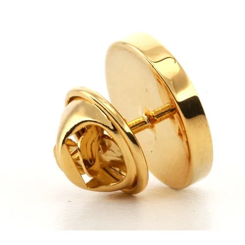 Logo Crest Engraved Round Gold lapel Pins