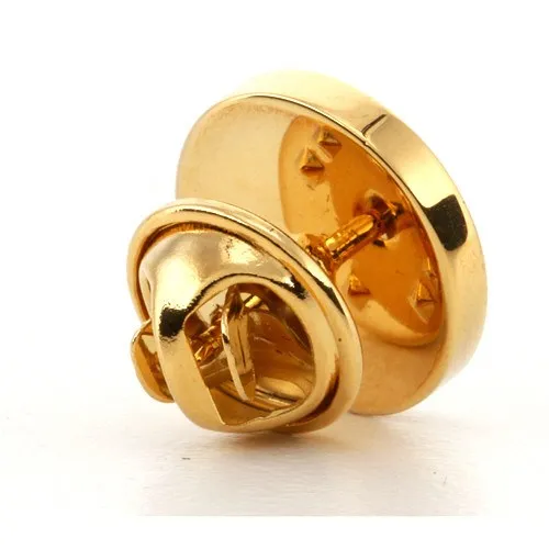 Logo Crest Engraved Round Gold lapel Pins