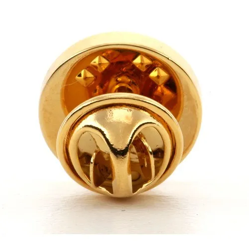 Logo Crest Engraved Round Gold lapel Pins