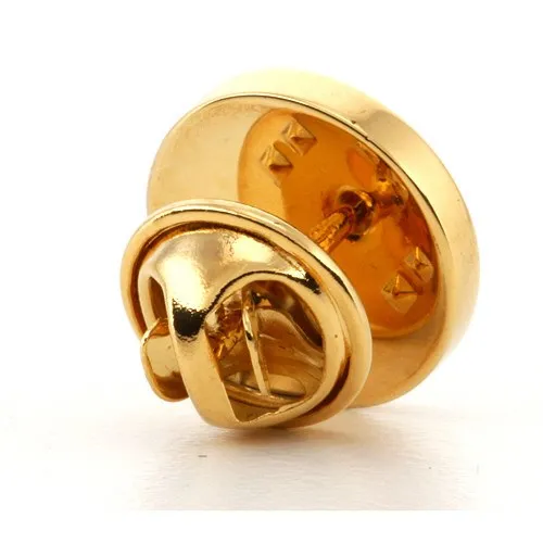 Logo Crest Engraved Round Gold lapel Pins