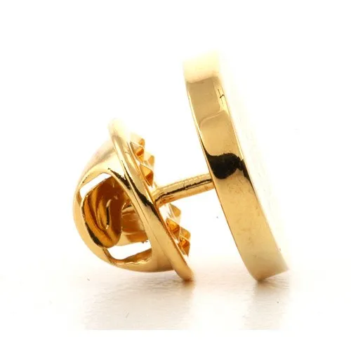 Logo Crest Engraved Round Gold lapel Pins