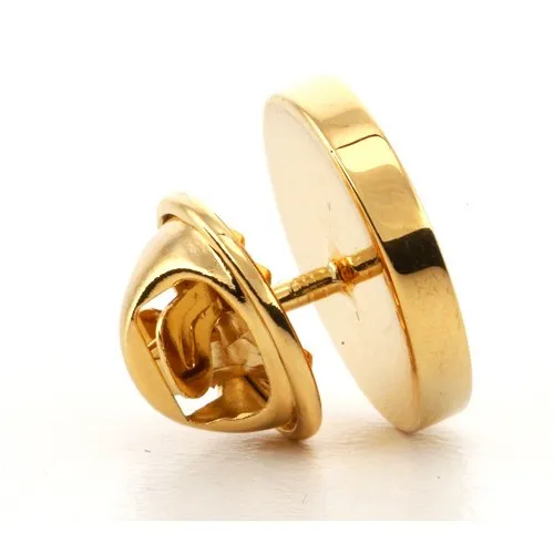 Logo Crest Engraved Round Gold lapel Pins