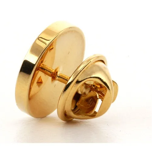 Logo Crest Engraved Round Gold lapel Pins