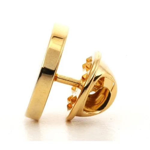 Logo Crest Engraved Round Gold lapel Pins