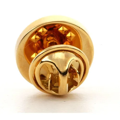 Logo Crest Engraved Round Gold lapel Pins