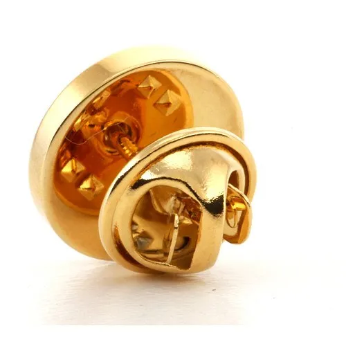 Logo Crest Engraved Round Gold lapel Pins