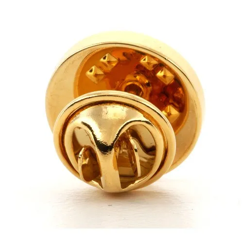 Logo Crest Engraved Round Gold lapel Pins