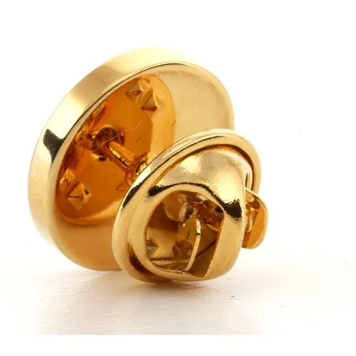Logo Crest Engraved Round Gold lapel Pins