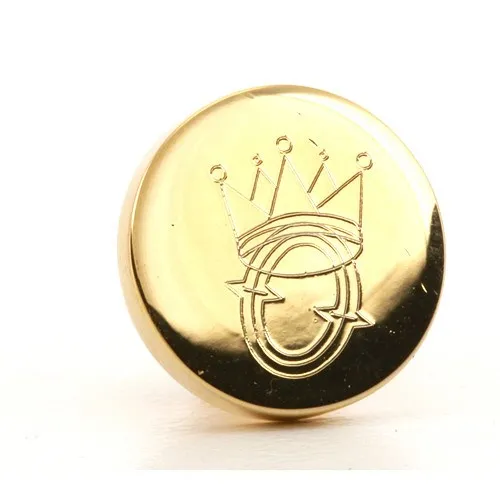Logo Crest Engraved Round Gold lapel Pins