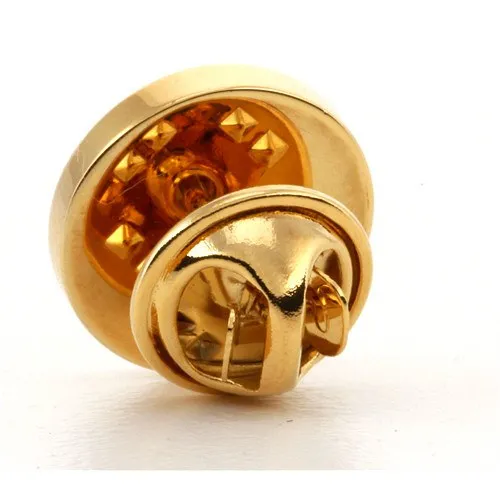 Logo Crest Engraved Round Gold lapel Pins