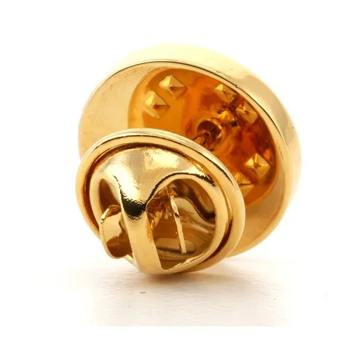 Logo Crest Engraved Round Gold lapel Pins