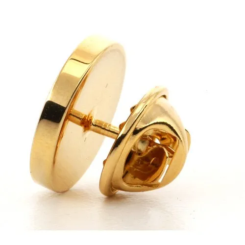Logo Crest Engraved Round Gold lapel Pins