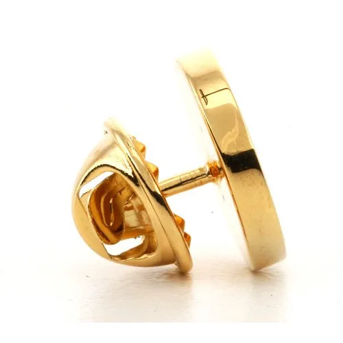 Logo Crest Engraved Round Gold lapel Pins