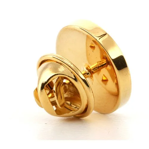 Logo Crest Engraved Round Gold lapel Pins