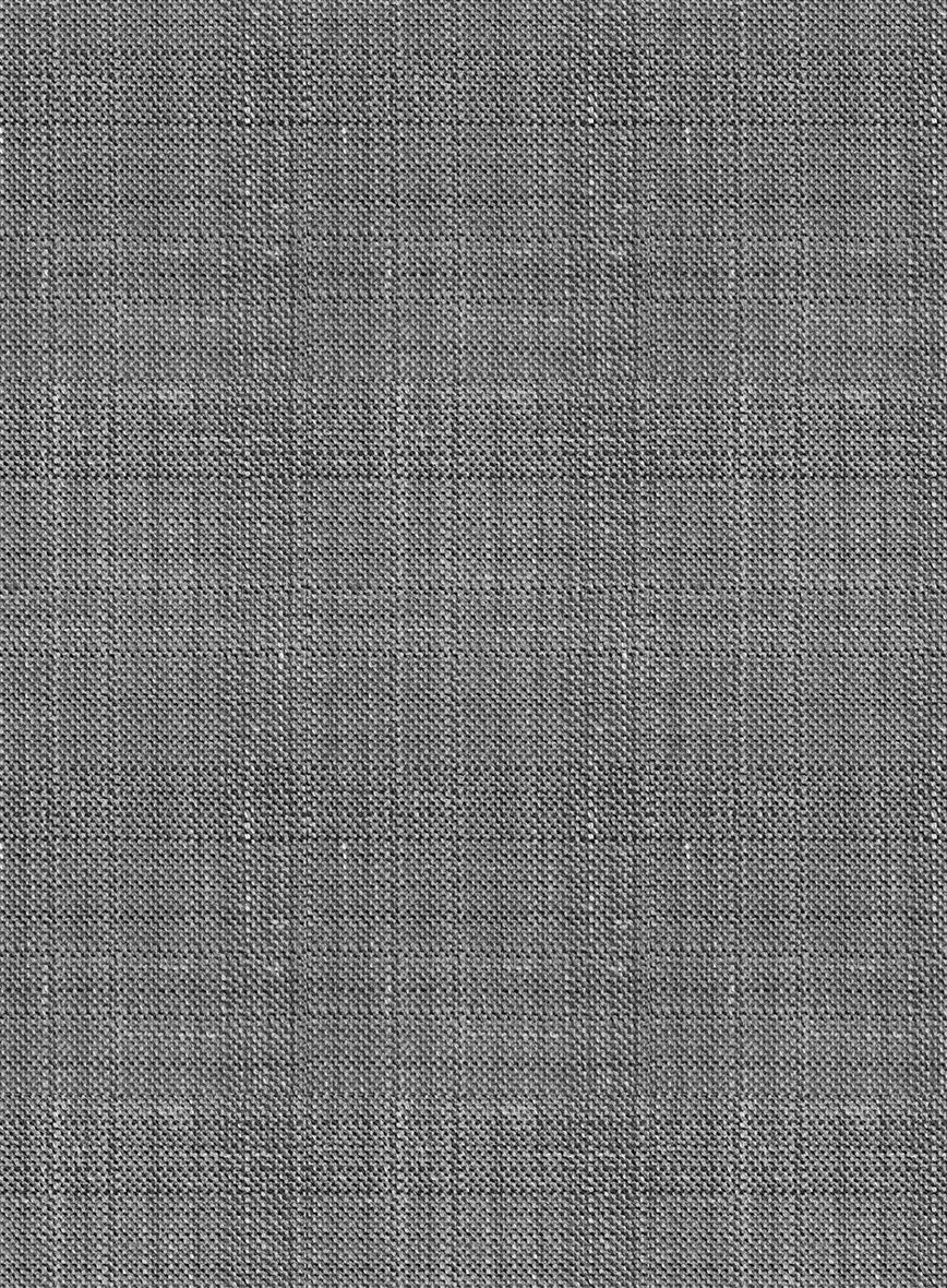 London Loom Gray Bruna Wool Silk Linen Jacket