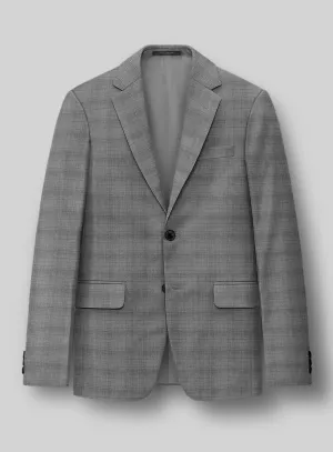 London Loom Gray Bruna Wool Silk Linen Jacket