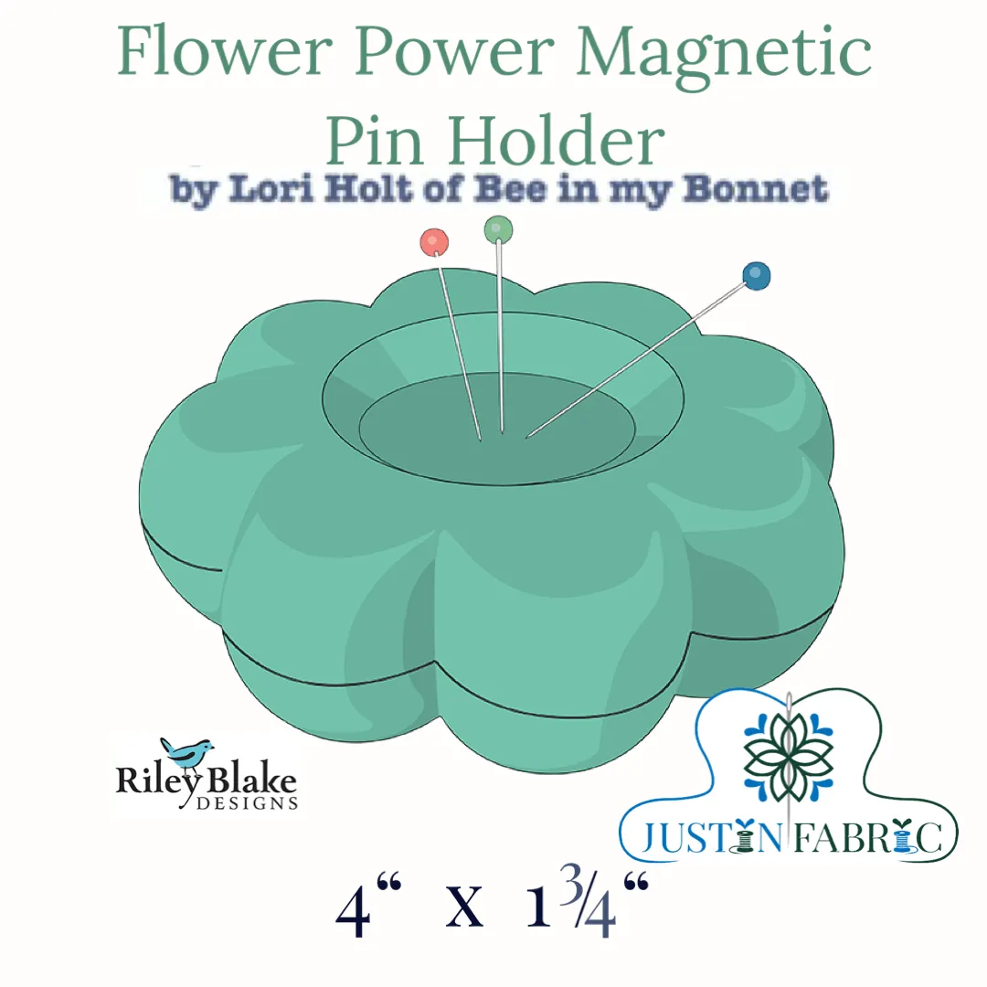 Lori Holt Flower Power Sea Glass Magnetic Pin Holder | Riley Blake Designs