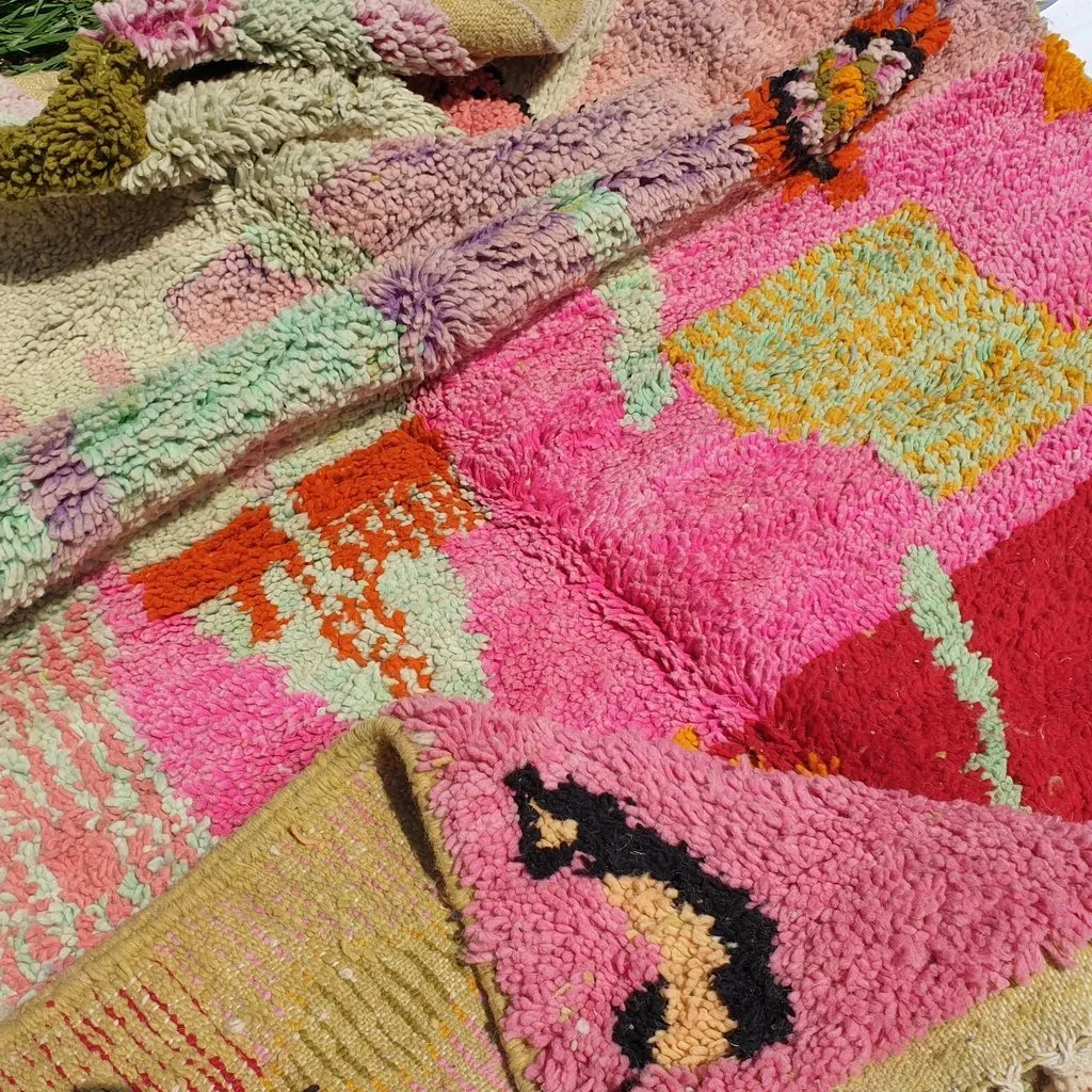 LUSA | 7x5 Ft | 2,5x1,5 m | Moroccan Colorful Rug | 100% wool handmade