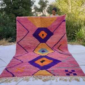 LYMA | 9'7x6'7 Ft | 3x2 m | Moroccan Colorful Rug | 100% wool handmade