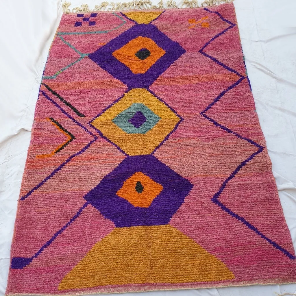 LYMA | 9'7x6'7 Ft | 3x2 m | Moroccan Colorful Rug | 100% wool handmade