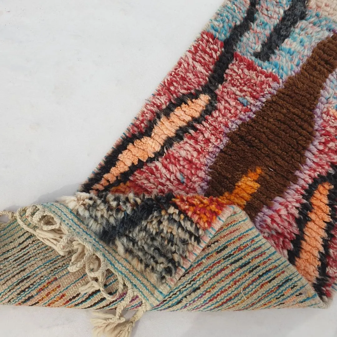 Mabiha Runner | Multicolored 2x9 Moroccan Hallway Runner Boujad | 2'x9'78 ft | 61x298 cm