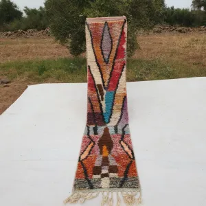 Mabiha Runner | Multicolored 2x9 Moroccan Hallway Runner Boujad | 2'x9'78 ft | 61x298 cm