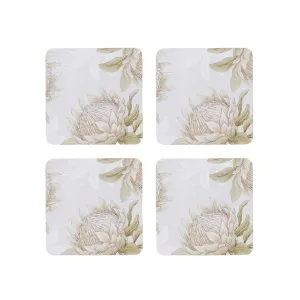 Madras Link King Protea Square Coaster 10cm (Set of 4)