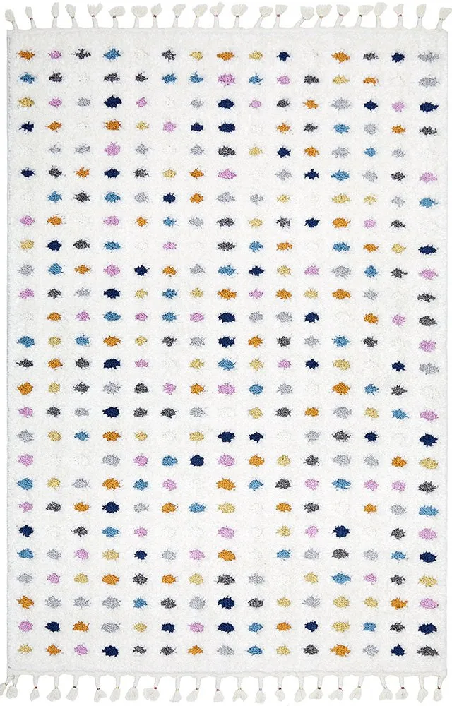 Madrid 340cm x 250cm Polka Dot Pattern Rug - Multi Colour
