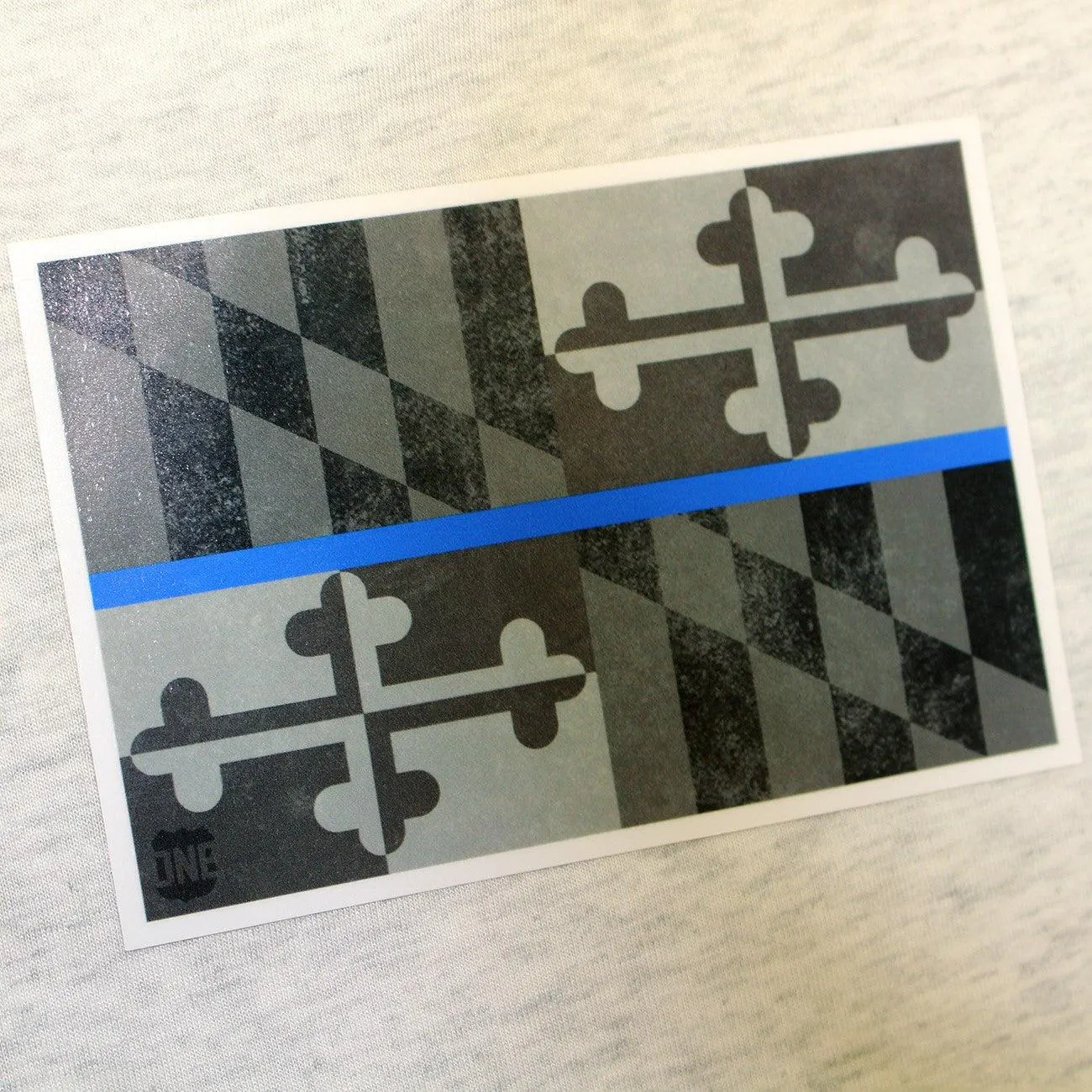 Maryland Flag Blue Line / Sticker