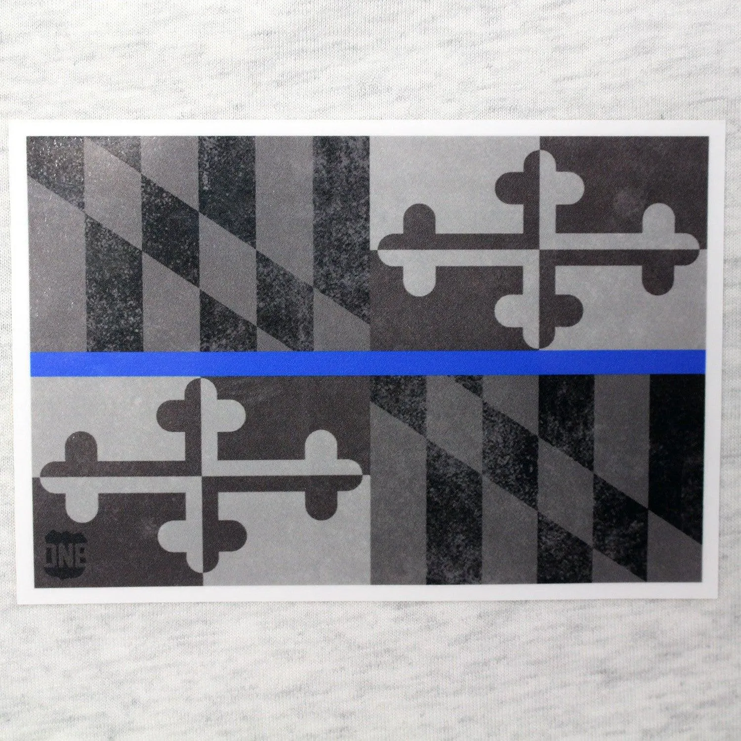 Maryland Flag Blue Line / Sticker