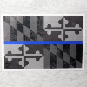 Maryland Flag Blue Line / Sticker