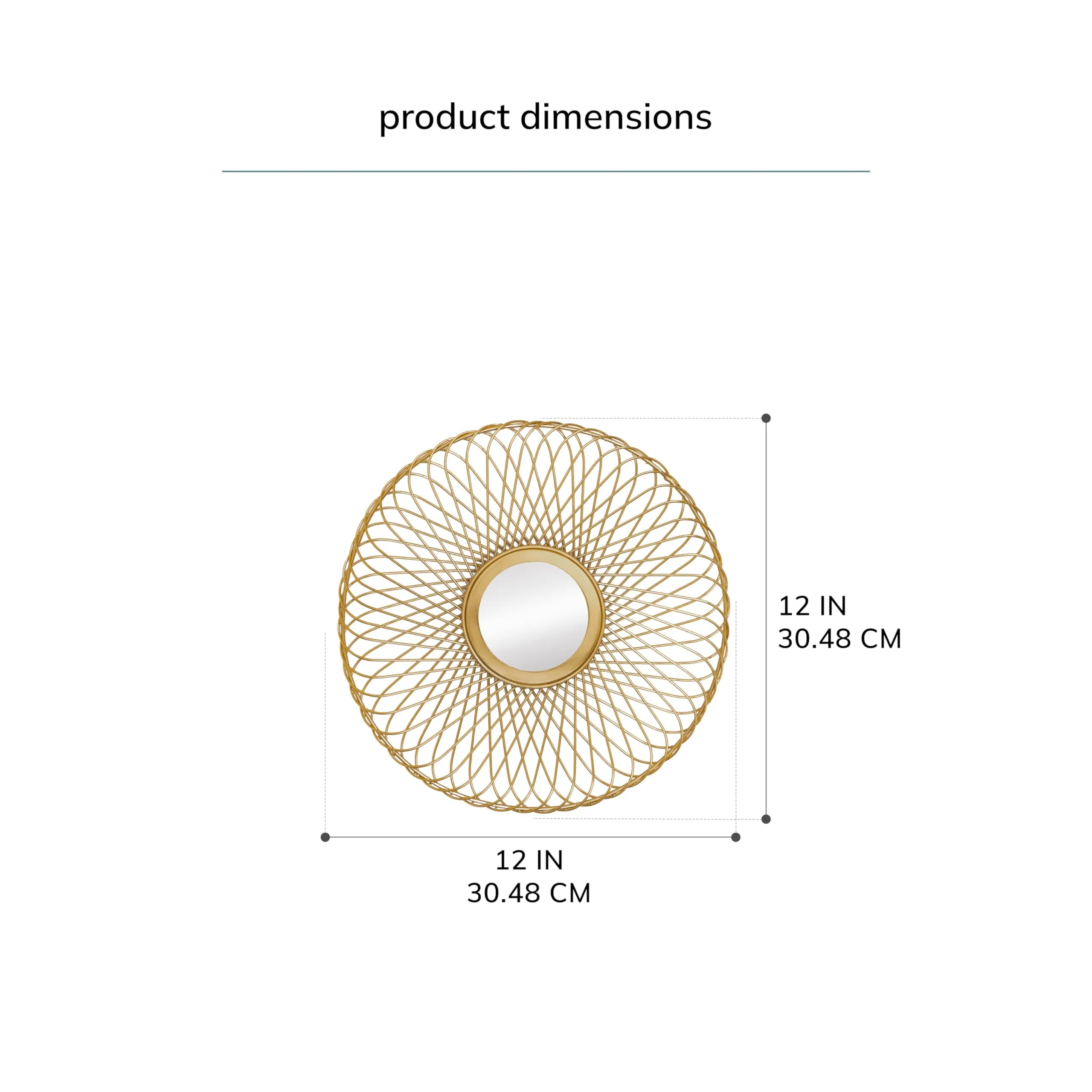 MH London Premium Gold Finish Metal Mirror Sun Wall Decor Set of 3 - Luxurious and Stylish Round Wall Decoration Items for Living Room - Anti-Rust Entryway Home Decor Items