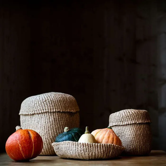 Mifuko Kiondo Basket Brown With Lid Extra Small