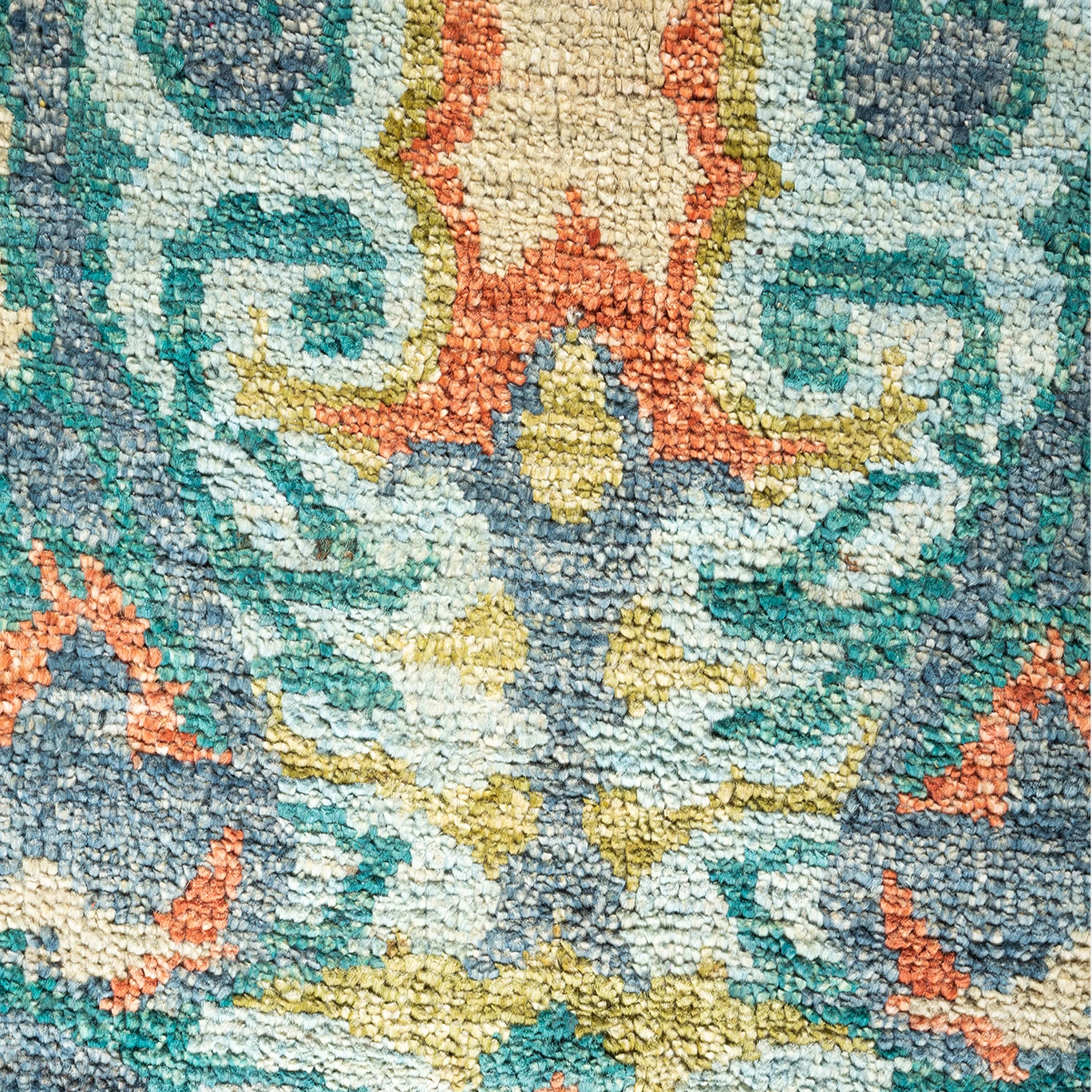 Multi Colored Abstract Wool Rug, 5'10 x 9'1"