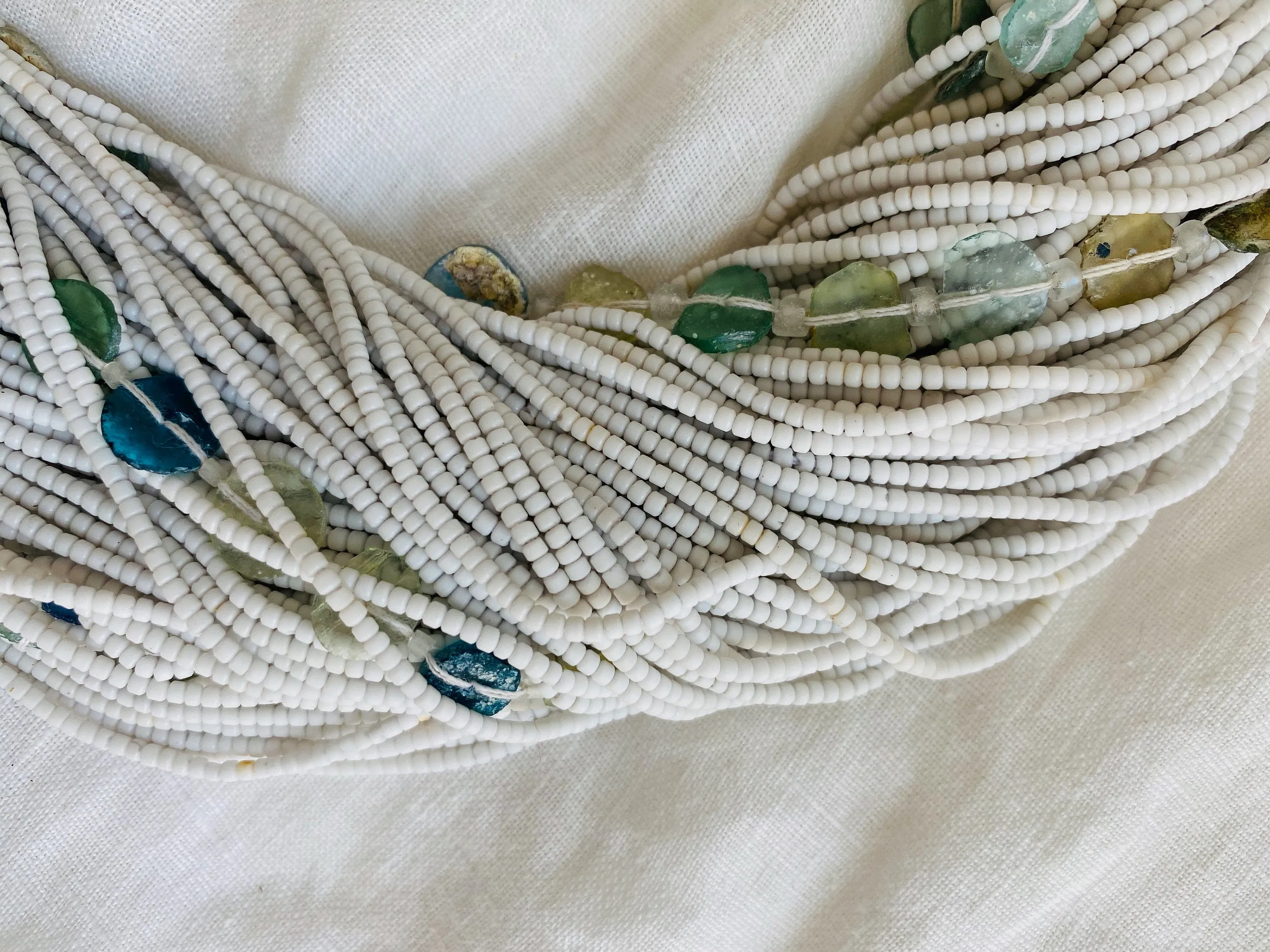 Multi-strand Necklace. Roman and Ghanain Glass Beads