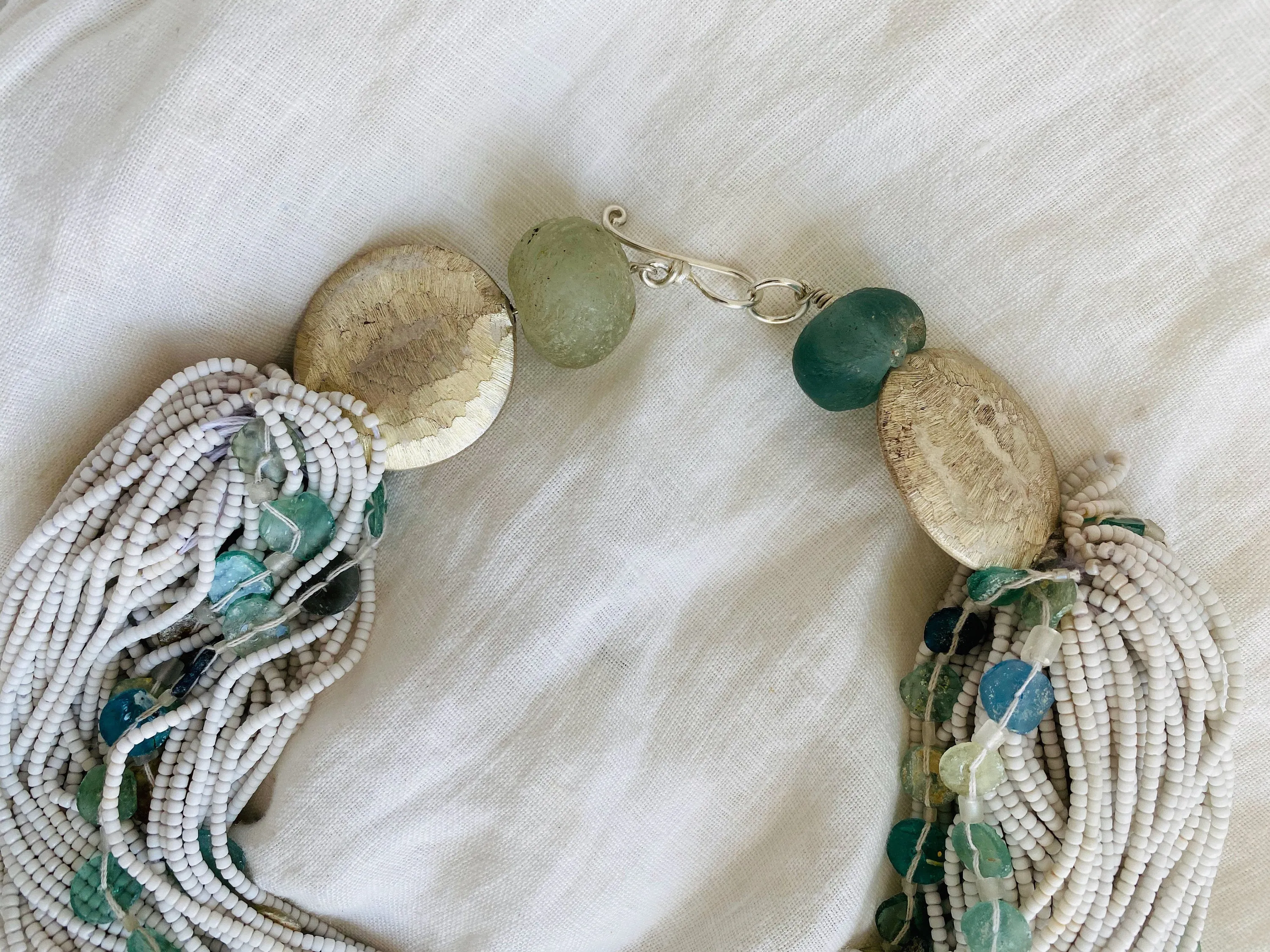 Multi-strand Necklace. Roman and Ghanain Glass Beads
